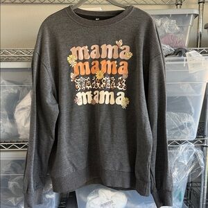 Gray 'Mama' Graphic Sweatshirt